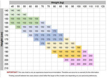 Load image into Gallery viewer, Kids Judo Gi Size Chart Blue