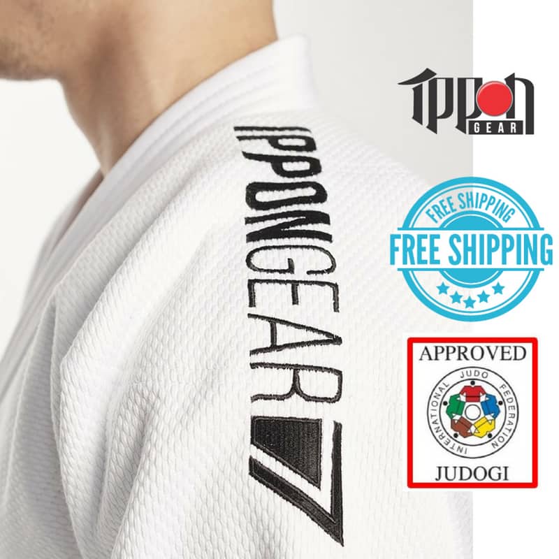 ippon gear slim fit Slim Fit Jacket Legend IJF Approved Judo Jacket White by IPPON GEAR – Dojo Mats
